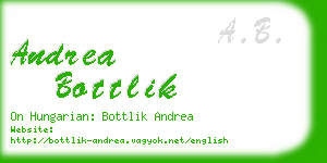 andrea bottlik business card